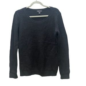 Black Cotton/Acyluc Sweater. Size Large. AB Studio